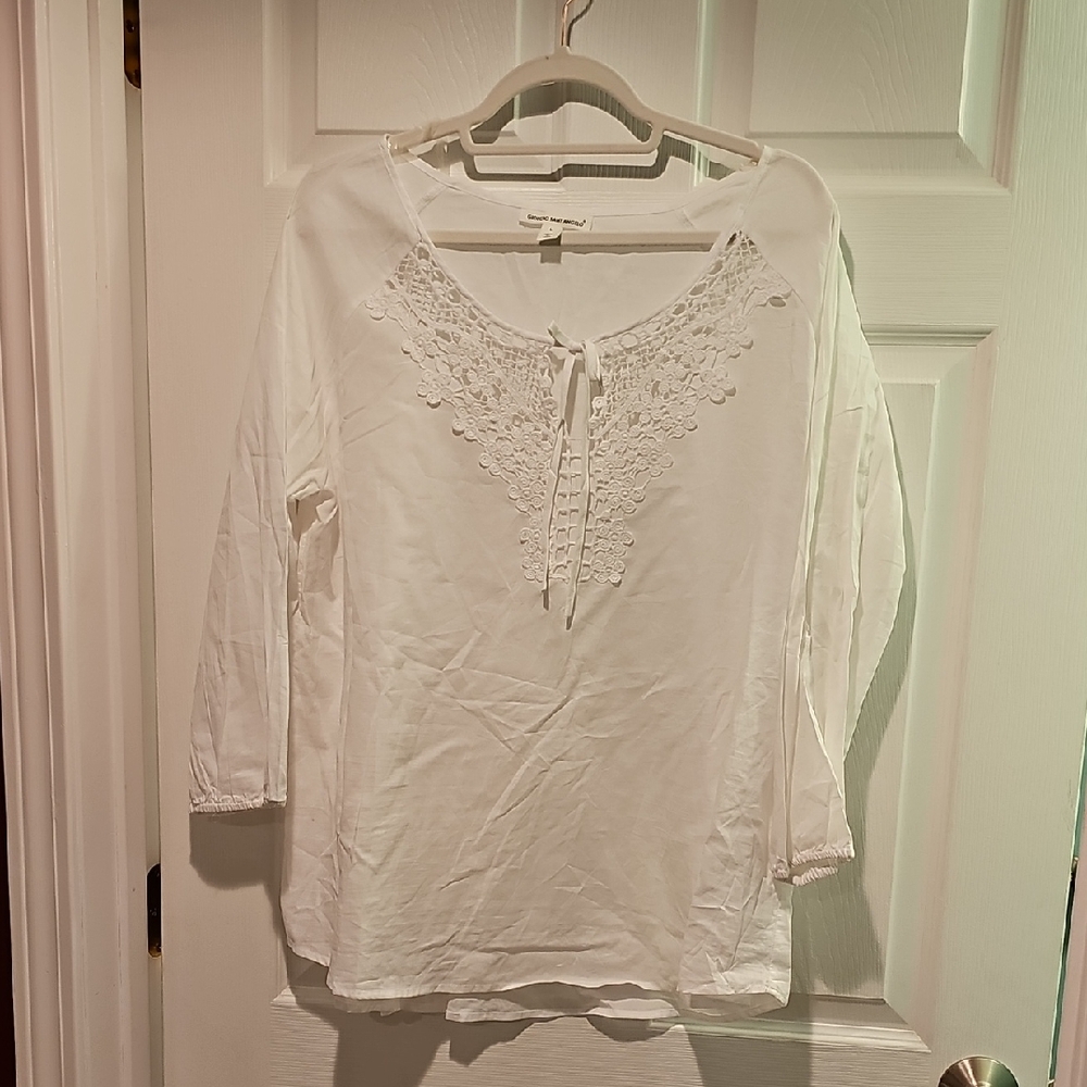 Elegant White Lace Women's Top